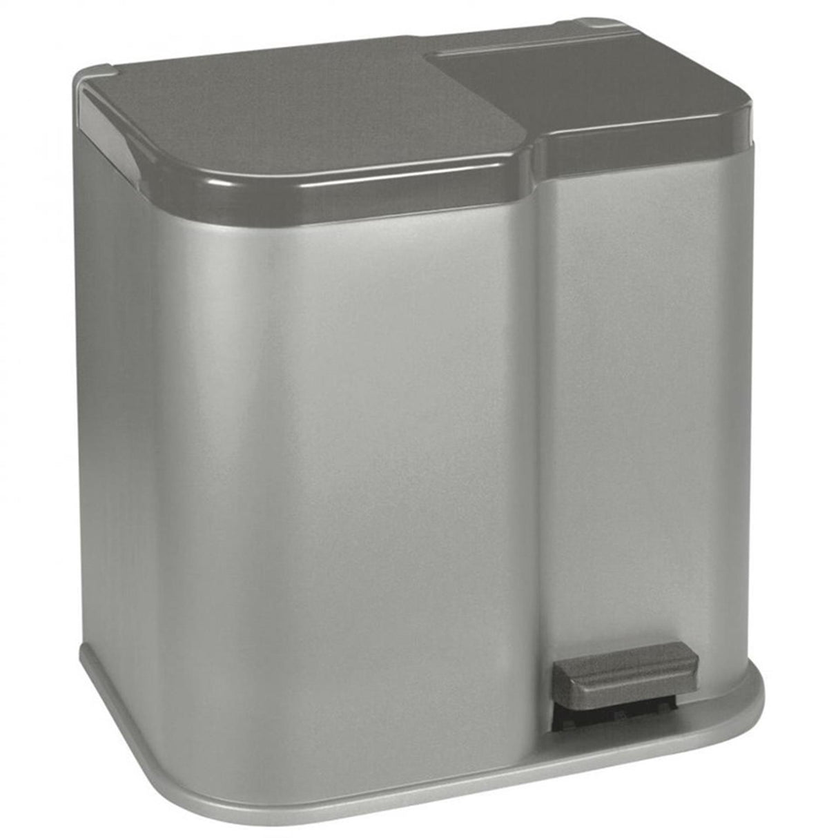 Curver duo pedalspand sølv 15+6l sølv