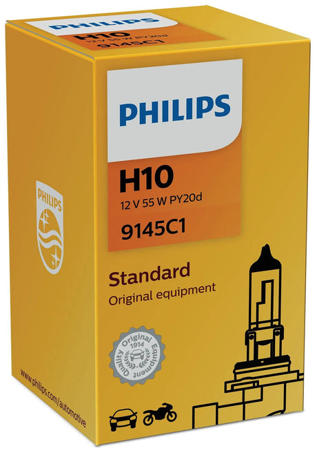 Philips standard forlygte billygte h10 12v 45w
