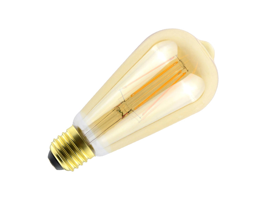 Sylvania LED lampe - retro - E27 - 560 lm - lysende guld