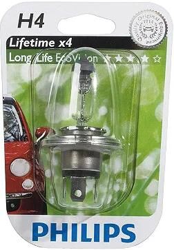 Philips pandelampe h4 pære longlife 1 blisterpakning
