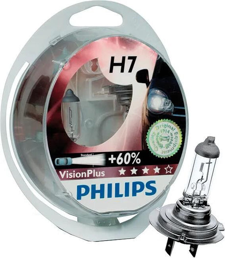 Philips hauptlampe visionplus h7 lampe vision plus+60 sæt med 2