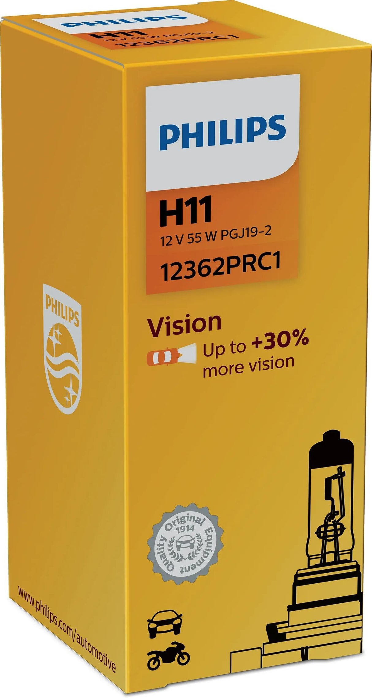 Philips hauptlampe vision lampe 12v 55w h11