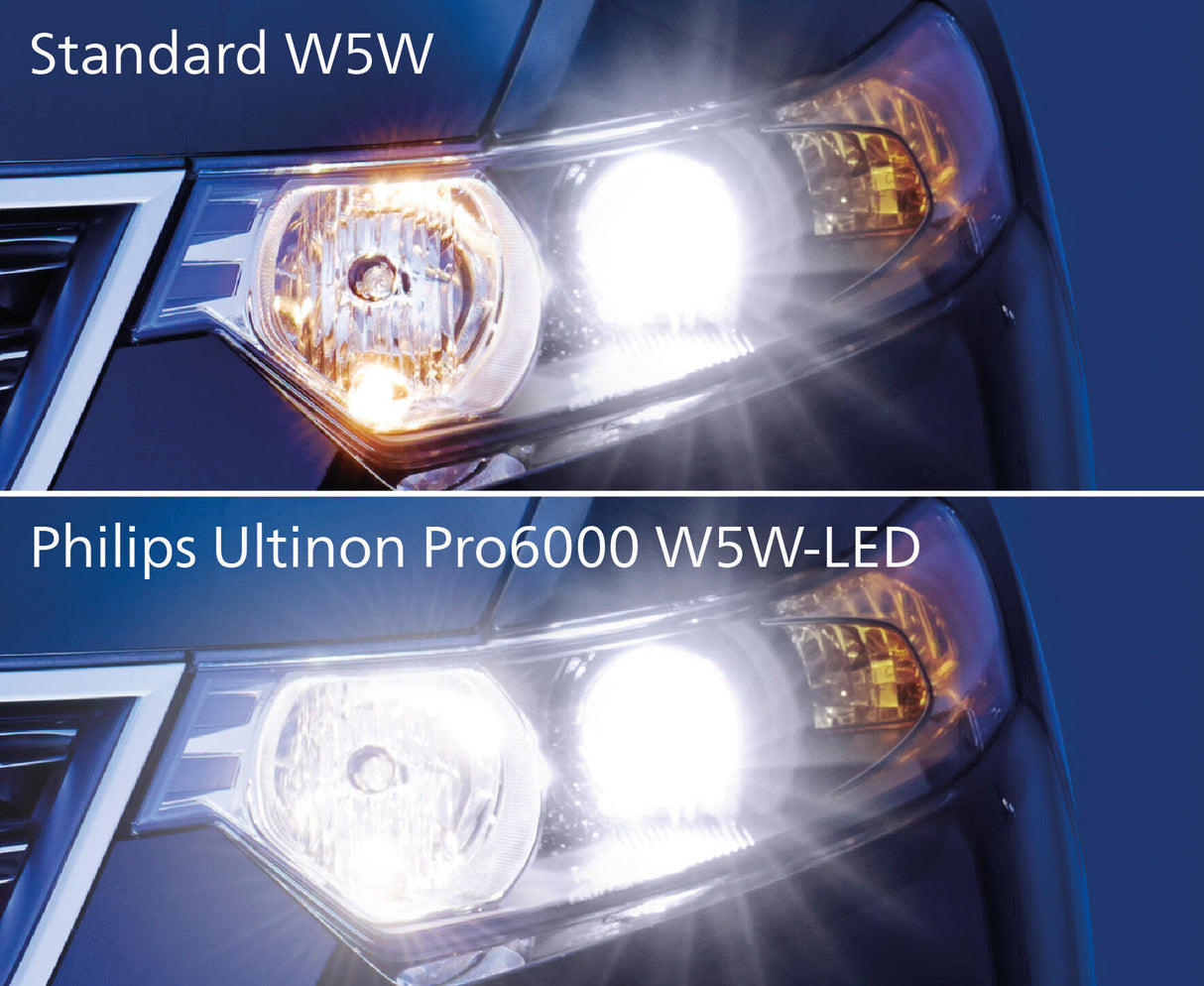 Philips forlygte Ultinon Pro6000 W5W LED. lampe 12 v w5w led