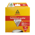 Deltafix trækliste e-profil 6m x 9mm - 4mm - hvid