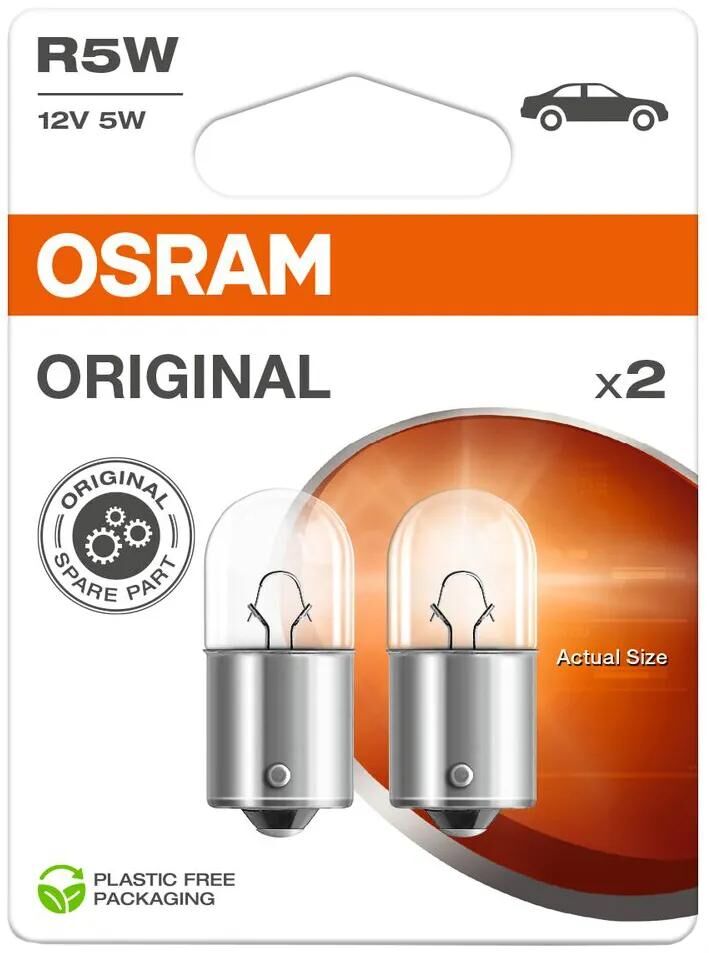 Osram kugellampe kuglelamper 12v 5w 2stk.sb base ba 15s