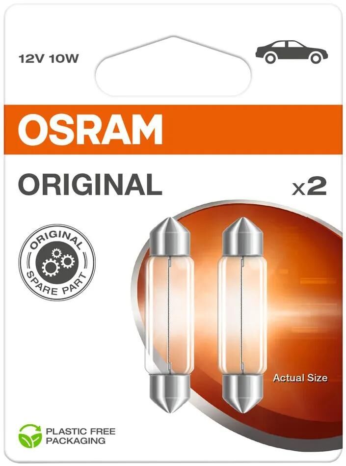 Osram soffittenlampe soff.lampe 12v 10w 2stk.sb base sv 8,5-8