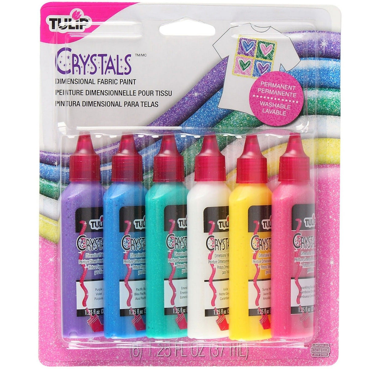 Tulipan • 3D tekstilmaling 37ml krystal 6stk.