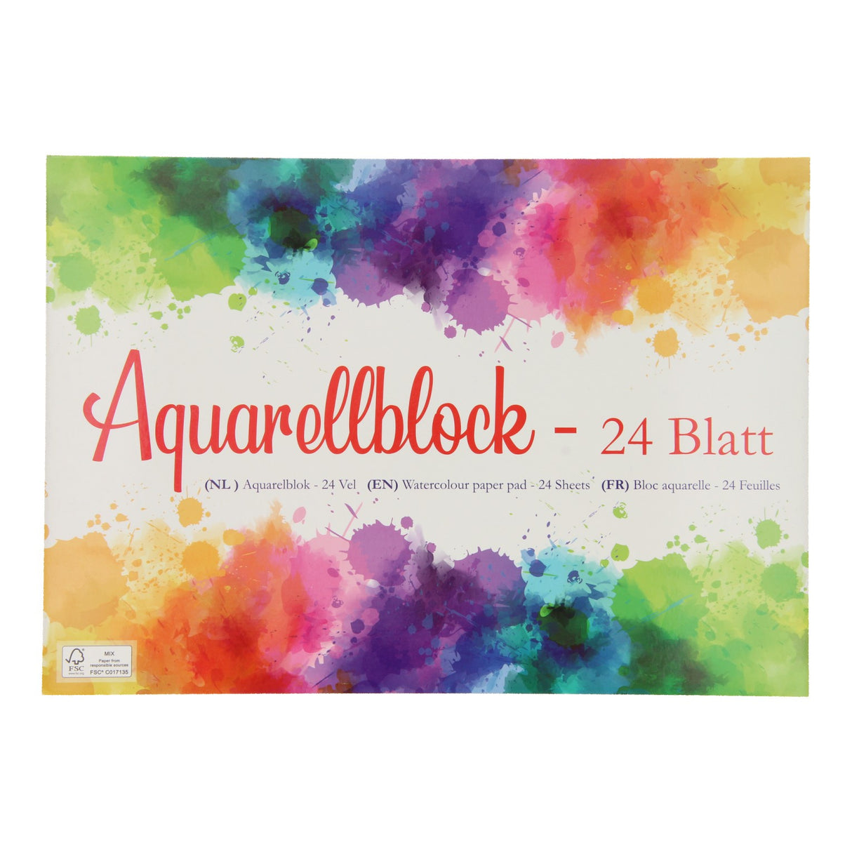 Akvarelblok A4, 24 ark