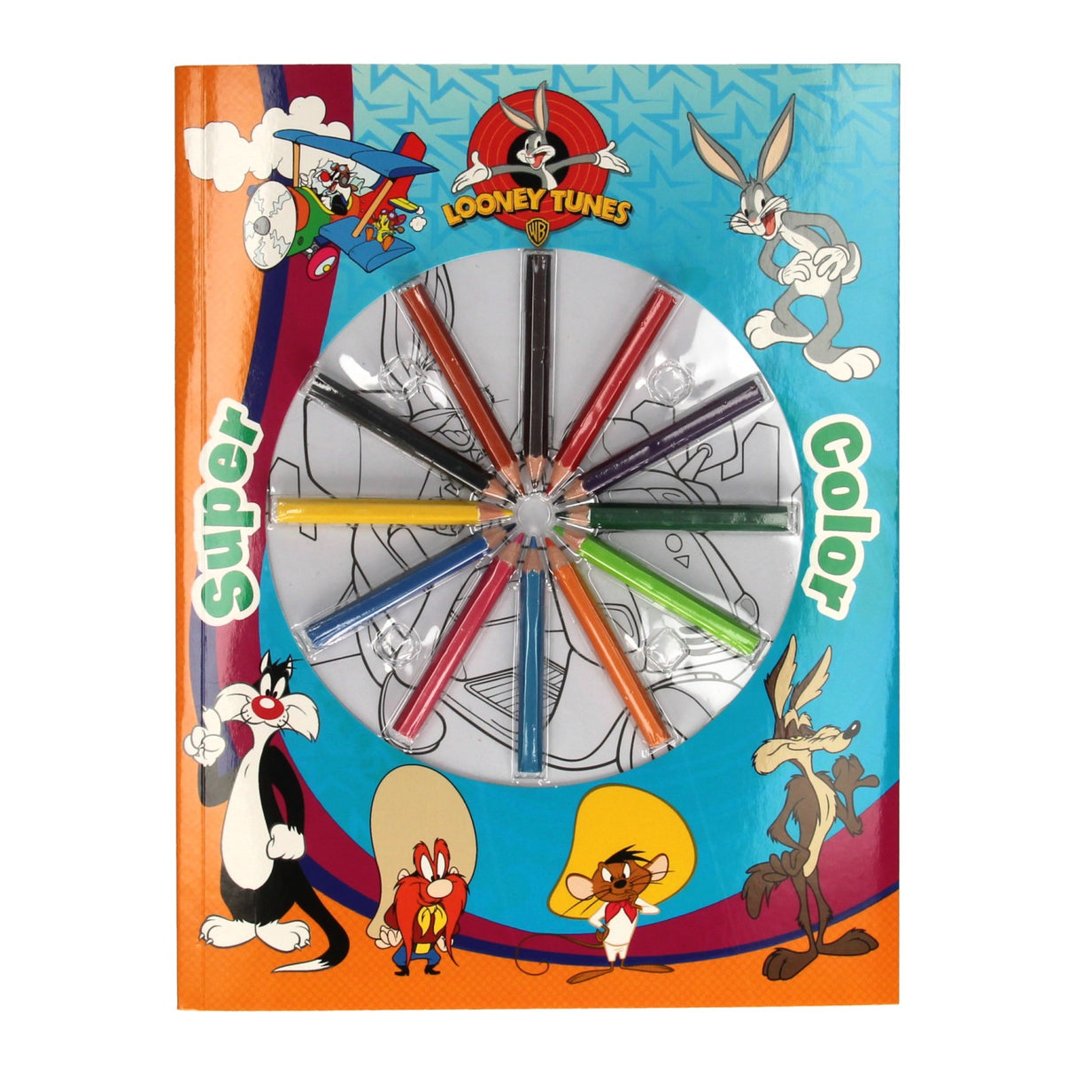 Bogtilbud Holland BV super farve malebog Looney Tunes med blyanter