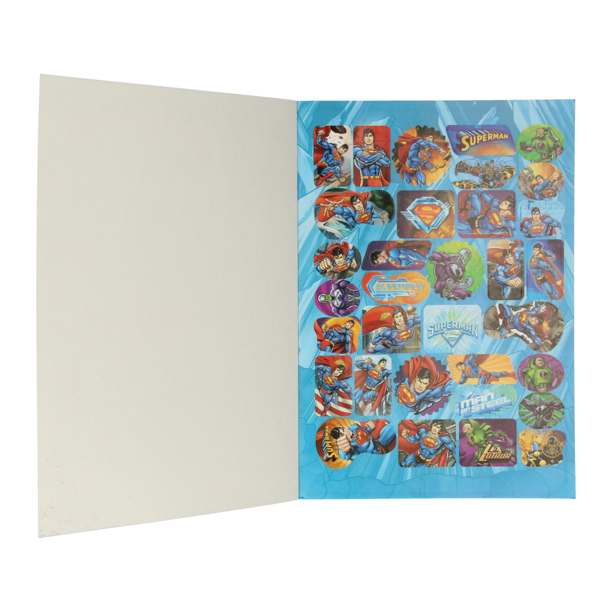 Warner Bros Color Color Book Superman med klistermærker