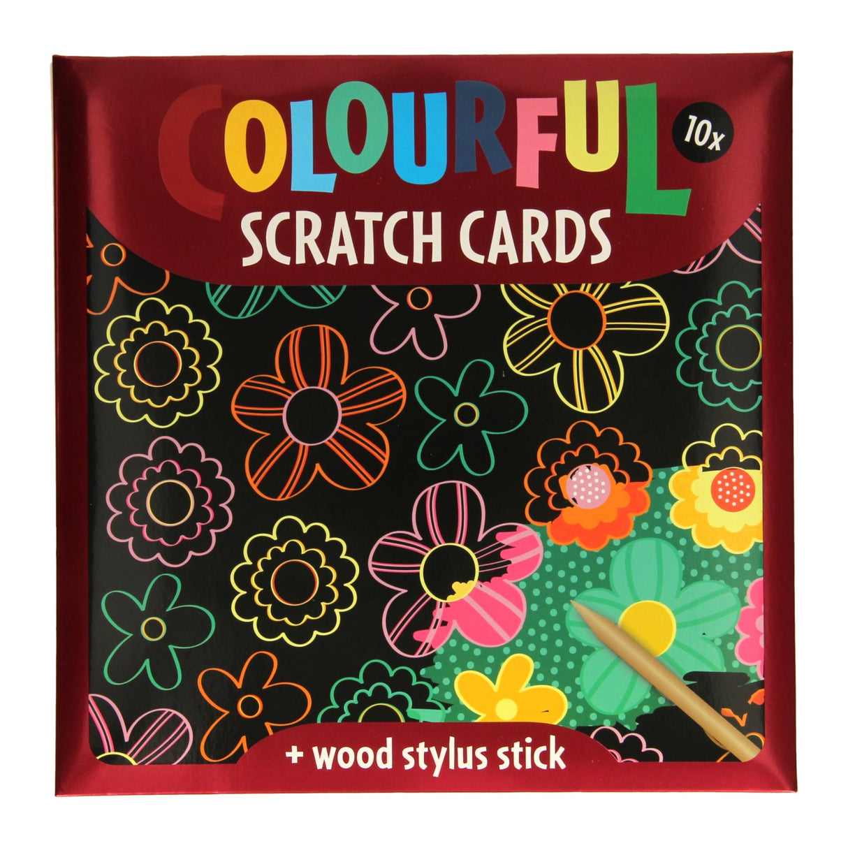 Scratch Cards - Blomster, 10 ark