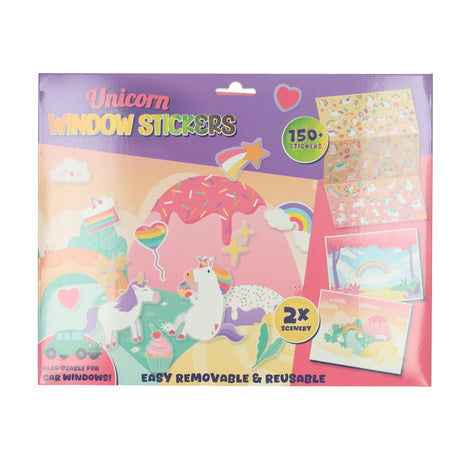 Wins Holland genanvendelige unicorn vinduesklistermærker, 150 stk.