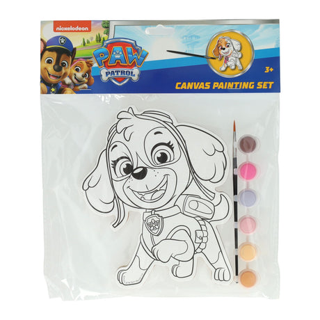 Wins holland canvas schilderen paw patrol - skye - incl penseel en 6 kleuren verf