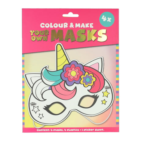 Farv din egen maske 4 assorteret | 4 stk