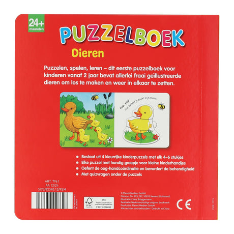 Vinder Holland puslespil bog dyr - 4 puslespil