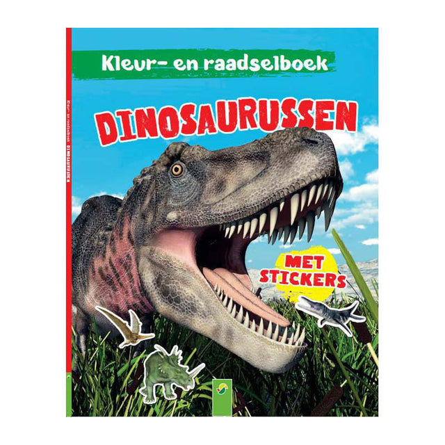 Vinder Holland farvelægning og gådebog dinosaurer med klistermærker
