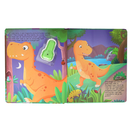 Vinder Holland tavlebog med lommelygte dinosaur - 3 år.