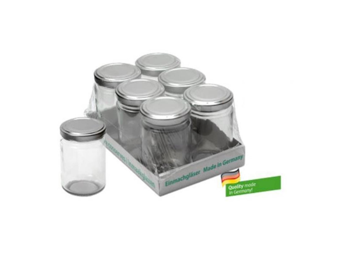 Deti konserveringsglas syltetøjsglas med skruelåg 156 ml pakke med 6 stk