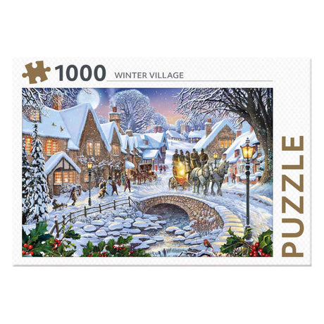 Rebo forlag puslespil vinterlandsby - 1000 stk.
