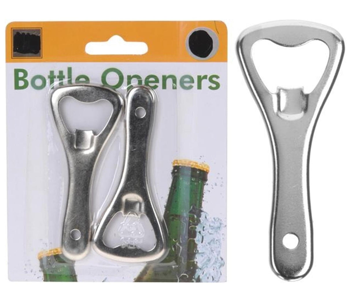 Fremragende husholdningsartikler flaskeåbner metal 9cm 2 dele