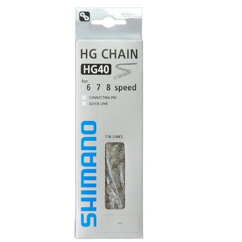 Shimano HG40 halskæde 6 7 8v 116 Schakels - Grå