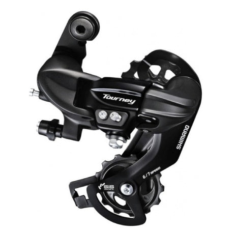 Tourney Ty300 Achter Derailleur 6 7-trins med krog sort