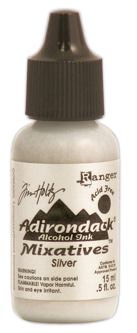 Ranger ink ranger • tim holtz adirondack alkoholblækblandinger sølv 15ml