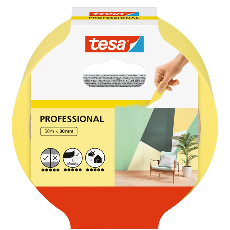 Tesa 1067631 - malerbånd professionel, 50 meter 30 mm | 6 stk