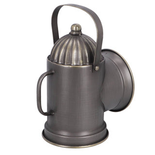 Ingen brand ur lanterne messing metal 1xaaex 13,5x19x26,5cm