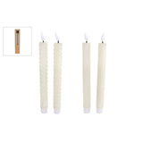 No fire candle led moving light med timer elfenben 2 stk