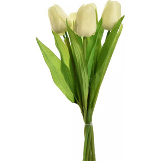 Ingen mærke tulipan buket 7 stk 36 cm creme | 4 stk