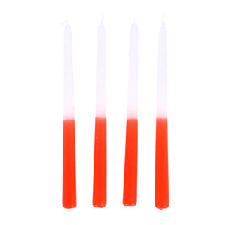 Candle dip dye voks orange 30,5 x 2,2 cm 4 stk