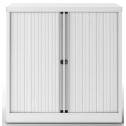 Rulledørs garderobe bisley lav hvid