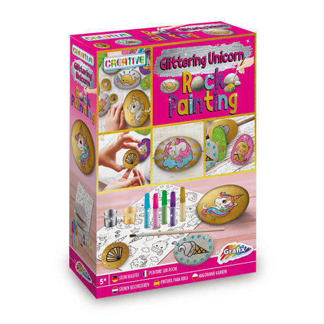 Grafix stenen schilderen glitter eenhoorn