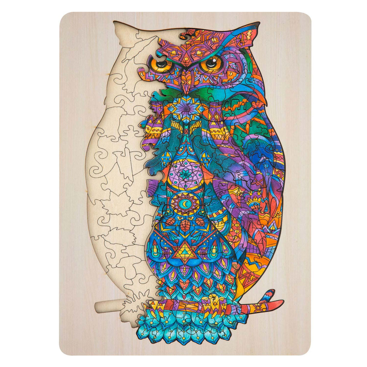 Creative Craft Group Unique Wood Puzzle Owl, 130st.