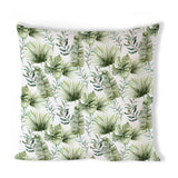 Ambiente pudebetræk 40x40cm jungleblade hvide
