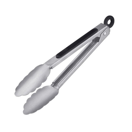 Westmark grilltang + serveringstang, med ender af rustfrit stål og gummihåndtag, længde: 20 cm, rustfrit stål plast, klassisk special mini, sølv sort, 16232270