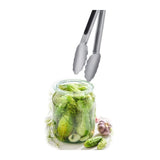 Westmark grilltang + serveringstang, med ender af rustfrit stål og gummihåndtag, længde: 20 cm, rustfrit stål plast, klassisk special mini, sølv sort, 16232270