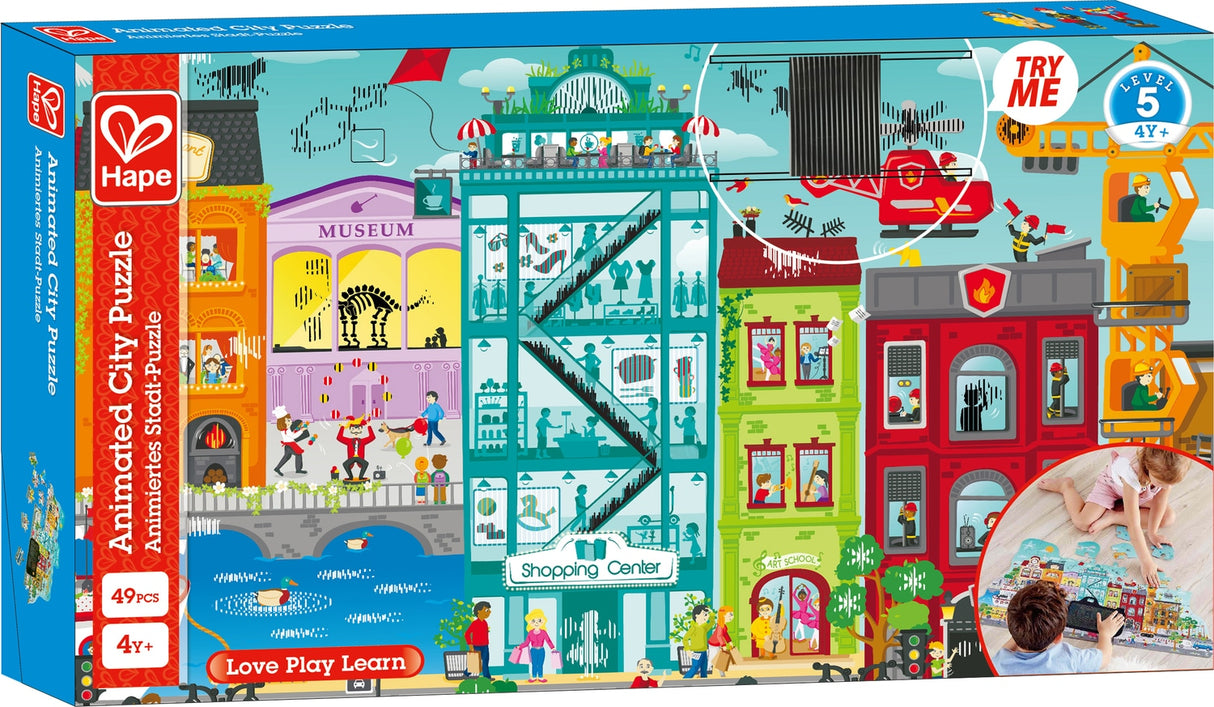 Hape - bygulvspuslespil 49 brikker