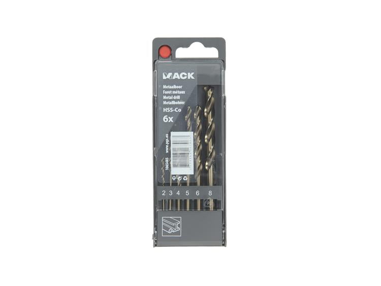 Mack 1065485 - metalbor hss co5% din 338 sæt 6-delt 2-8mm | 5 stk