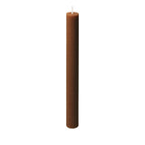 Spaas ribbed diner kaars 10 uur - brown | 9 stuks