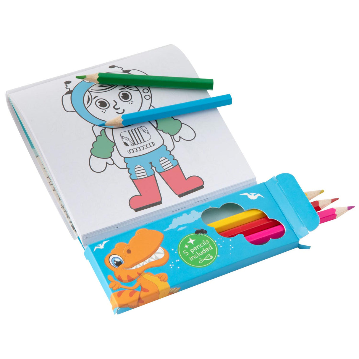 Grafix Unicorn Coloring Activity Block med farveblyanter
