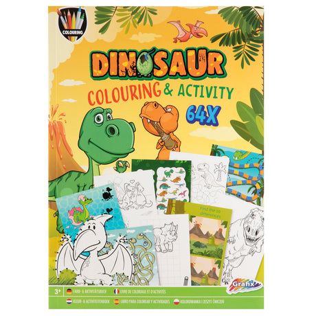 Kreativ håndværksgruppe Farve og aktivitetsbog Dino, 64Pag.