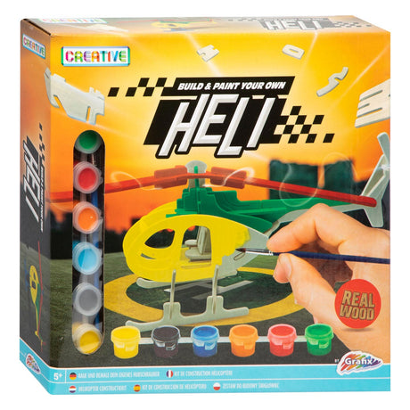Grafix træbygning og malerpakke - helikopter