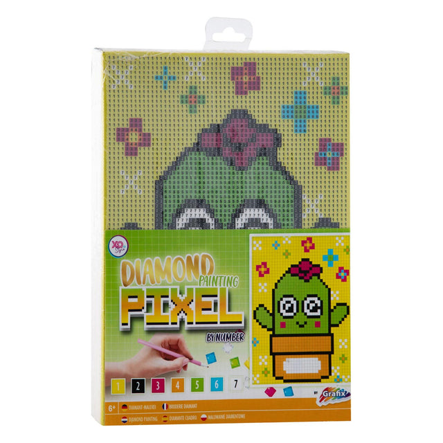 Grafix diamantmaleri, pixel for nummer lærred - kaktus