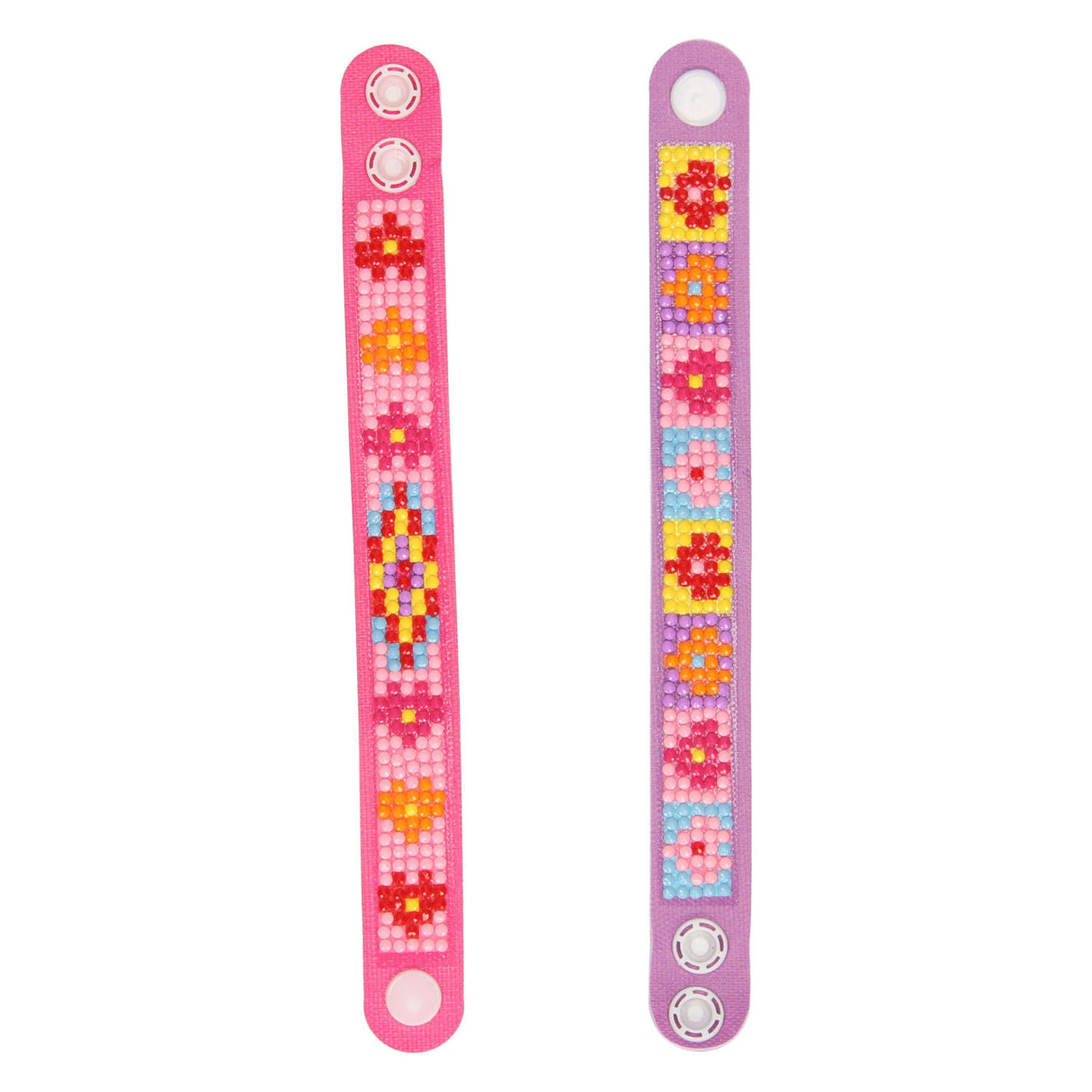 Grafix diamant maleri armbånd pink, 2 stk.