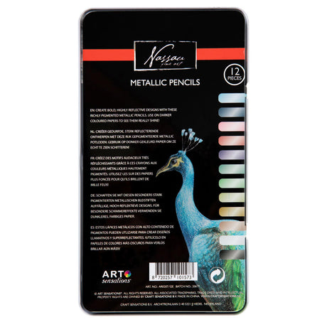 Nassau fine art nassau farveblyanter metallic, 12 stk.