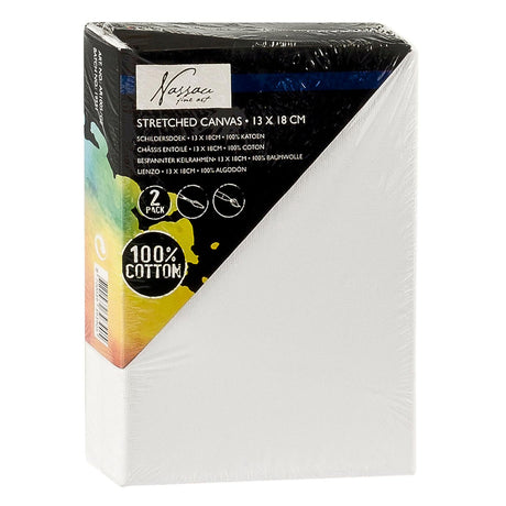 Nassau fine art nassau canvas bomuld, 13x18cm - 2 stk.