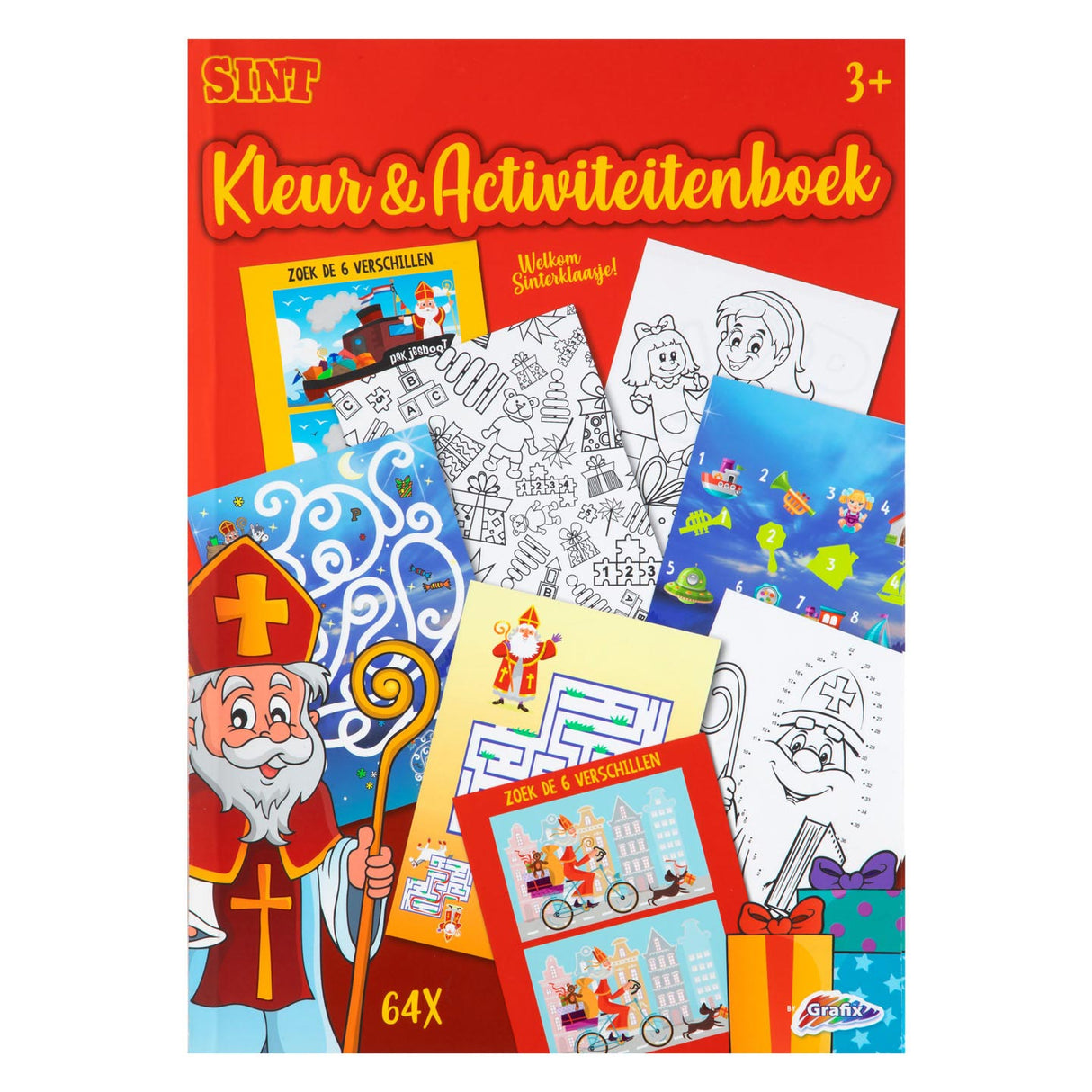 Grafix Sinterklaas farve- og aktivitetsbog a4