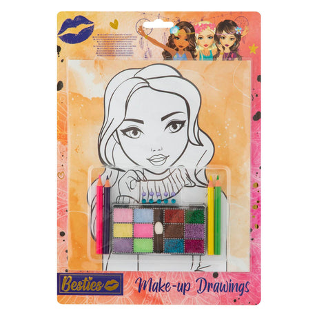 Kreativ håndværksgruppe besties makeup tegninger a4